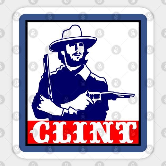 Clint Eastwood Sticker by Happy Asmara